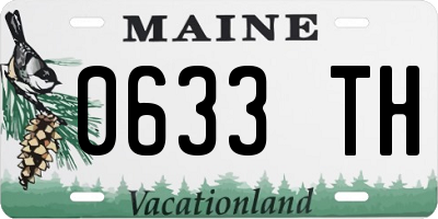 ME license plate 0633TH