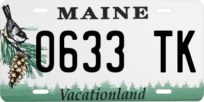 ME license plate 0633TK
