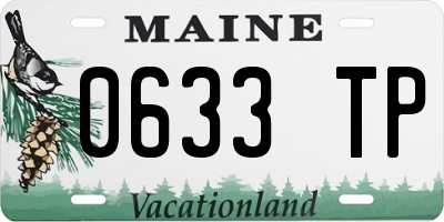 ME license plate 0633TP