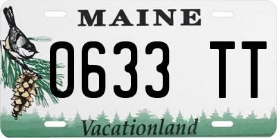 ME license plate 0633TT