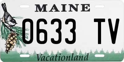 ME license plate 0633TV