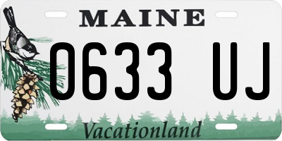ME license plate 0633UJ