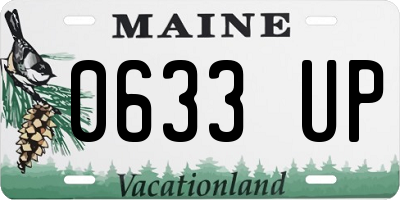ME license plate 0633UP