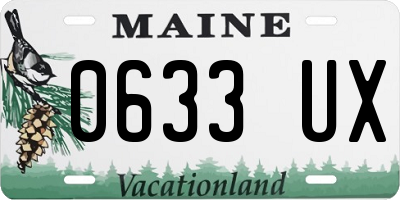ME license plate 0633UX