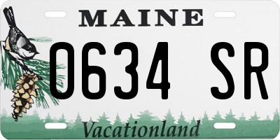 ME license plate 0634SR