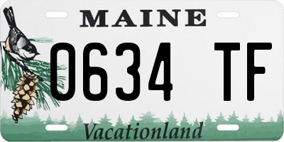 ME license plate 0634TF