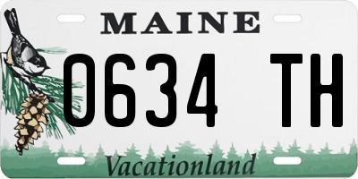 ME license plate 0634TH