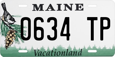 ME license plate 0634TP