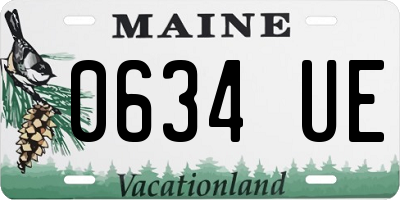 ME license plate 0634UE