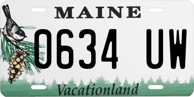ME license plate 0634UW