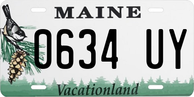 ME license plate 0634UY