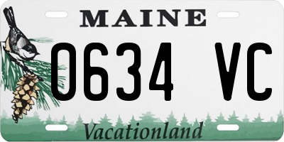ME license plate 0634VC