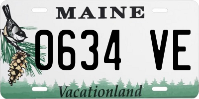 ME license plate 0634VE