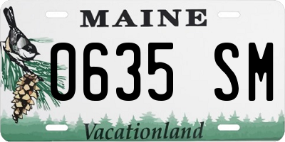 ME license plate 0635SM