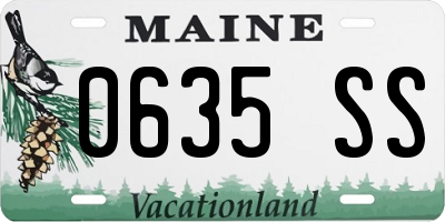 ME license plate 0635SS