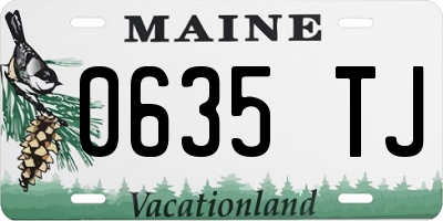 ME license plate 0635TJ