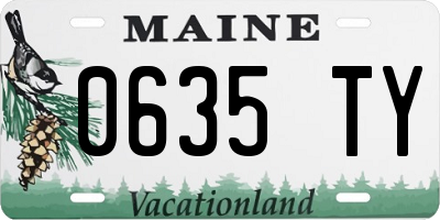 ME license plate 0635TY