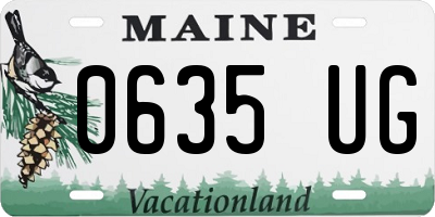 ME license plate 0635UG