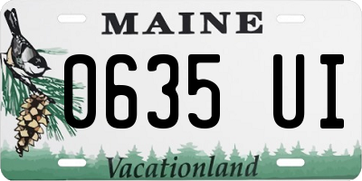 ME license plate 0635UI