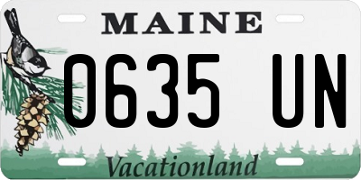 ME license plate 0635UN