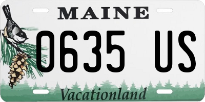 ME license plate 0635US