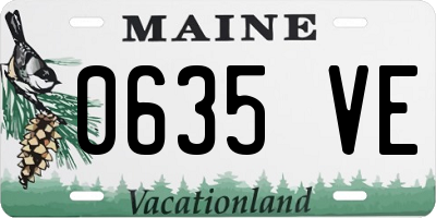 ME license plate 0635VE