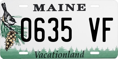 ME license plate 0635VF
