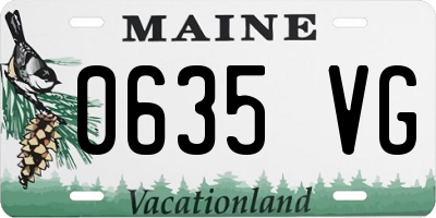 ME license plate 0635VG