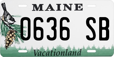 ME license plate 0636SB