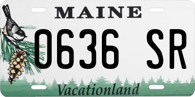 ME license plate 0636SR