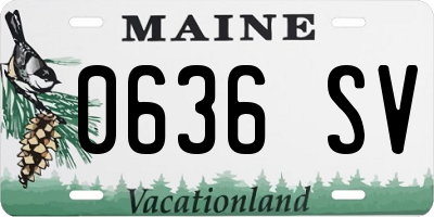 ME license plate 0636SV