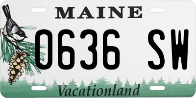 ME license plate 0636SW