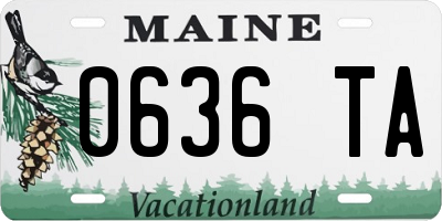 ME license plate 0636TA