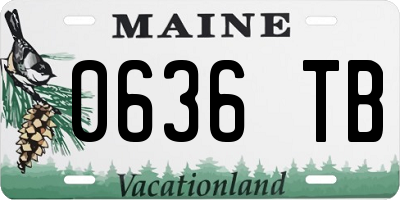 ME license plate 0636TB