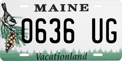 ME license plate 0636UG