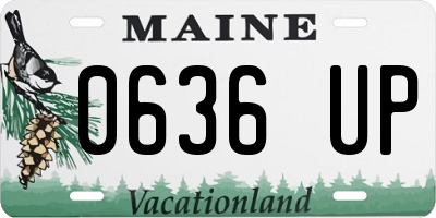 ME license plate 0636UP