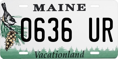 ME license plate 0636UR