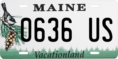ME license plate 0636US