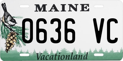 ME license plate 0636VC