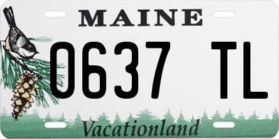 ME license plate 0637TL