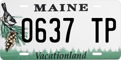 ME license plate 0637TP