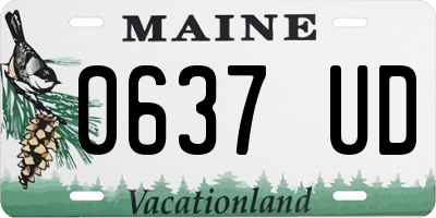 ME license plate 0637UD