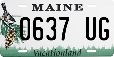 ME license plate 0637UG
