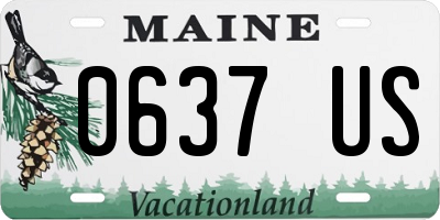ME license plate 0637US