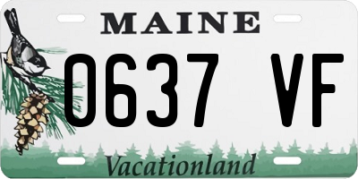 ME license plate 0637VF