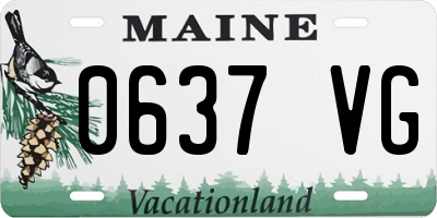 ME license plate 0637VG