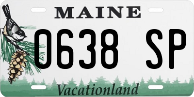 ME license plate 0638SP