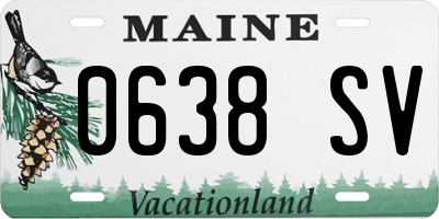 ME license plate 0638SV