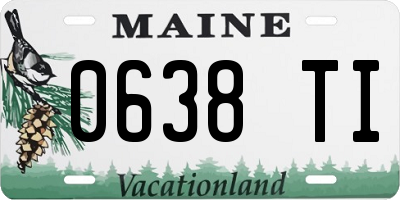 ME license plate 0638TI