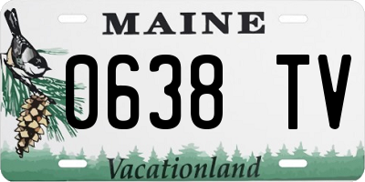 ME license plate 0638TV